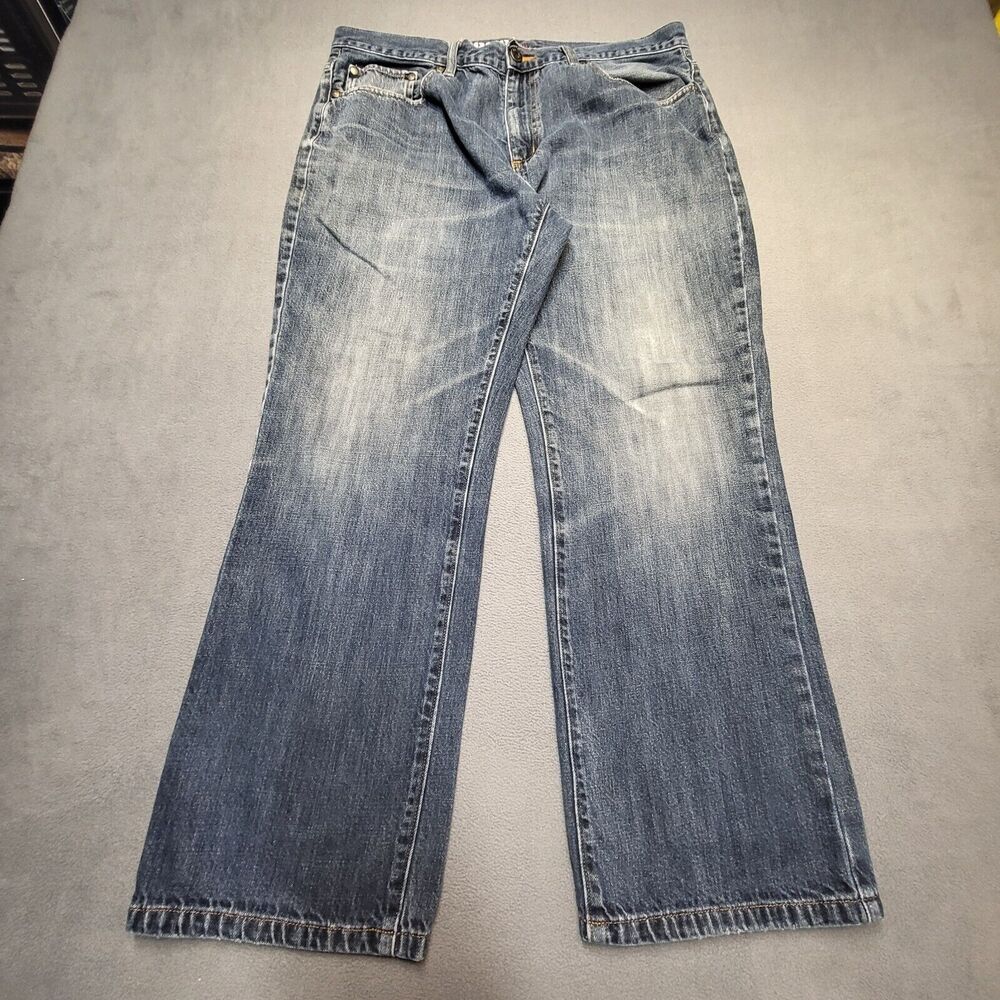 Urban Pipeline Jeans Men 34x28 Blue Denim Slim Straight Leg Distressed